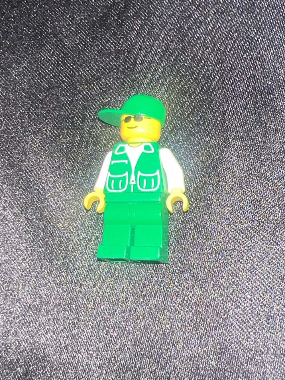 LEGO Town Recycle Truck Worker Minifigure with Green Vest and Cap